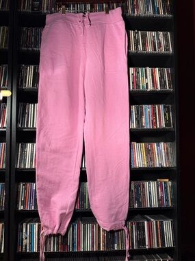 1017 ALYX 9SM sweatpants in 100% cotton pink french terry